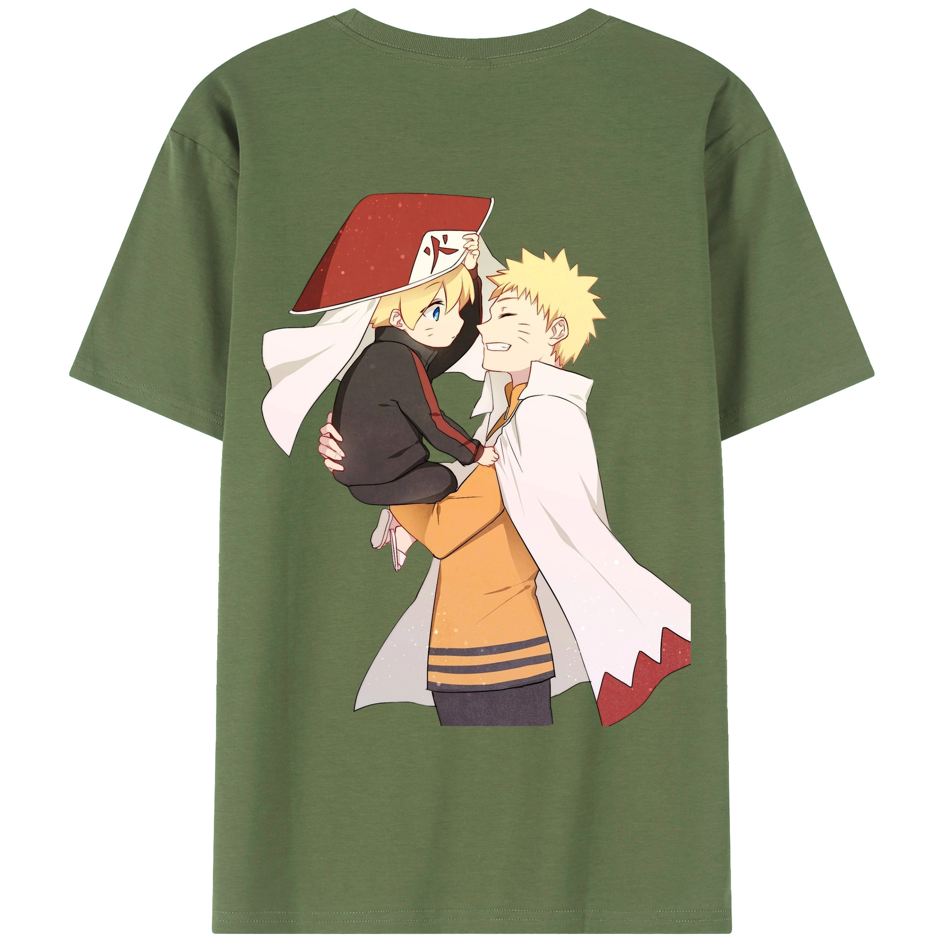（画像用） NARUTO -ナルト- うずまき ナルト Uzumaki Naruto 綿100％ メンズ半袖Tシャツ（バックプリント） 通気性